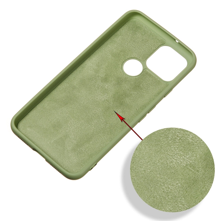 For Google Pixel 4a 5G Pure Color Liquid Silicone Shockproof Full Coverage Case(Green)