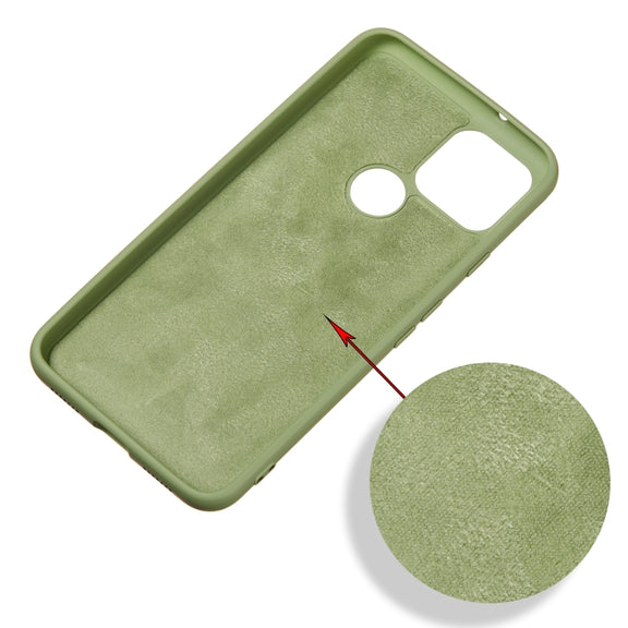 For Google Pixel 4a 5G Pure Color Liquid Silicone Shockproof Full Coverage Case(Green)