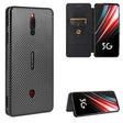 For ZTE nubia Red Magic 5S Carbon Fiber Texture Horizontal Flip TPU + PC + PU Leather Case with Card Slot(Black) - ZTE Cases by PMC TechLife | Online Shopping South Africa | PMC TechLife | Buy Now Pay Later Mobicred
