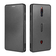 For ZTE nubia Red Magic 5S Carbon Fiber Texture Horizontal Flip TPU + PC + PU Leather Case with Card Slot(Black)