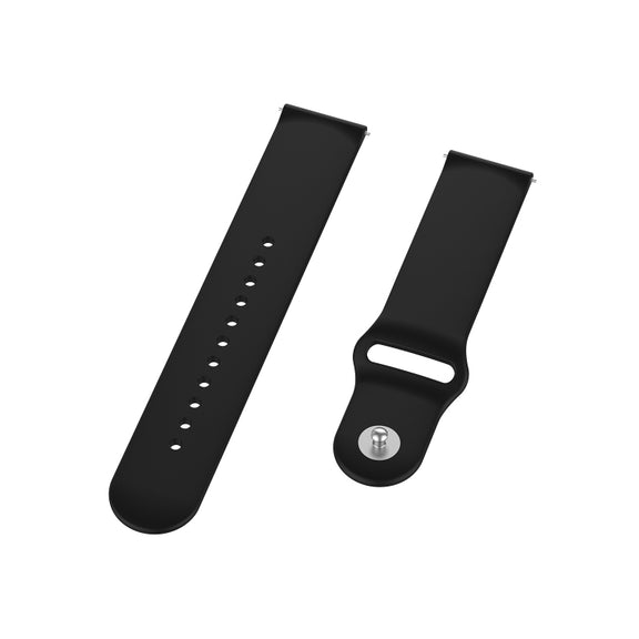 Compatible with Garmin Vivomove 3s / 4s 18mm Reverse Buckle Silicone Watch Band, Size: Small Code(Black)