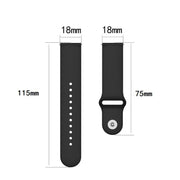 Compatible with Garmin Vivomove 3s / 4s 18mm Reverse Buckle Silicone Watch Band, Size: Small Code(Black)