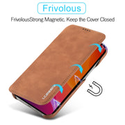 For iPhone 12 Pro Max LC.IMEEKE Hon Ancient Series Horizontal Flip Leather Case with Holder & Card Slot(Brown)