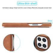 For iPhone 12 Pro Max LC.IMEEKE Hon Ancient Series Horizontal Flip Leather Case with Holder & Card Slot(Brown)