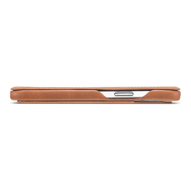 For iPhone 12 / 12 Pro LC.IMEEKE Hon Ancient Series Horizontal Flip Leather Case with Holder & Card Slot(Brown)