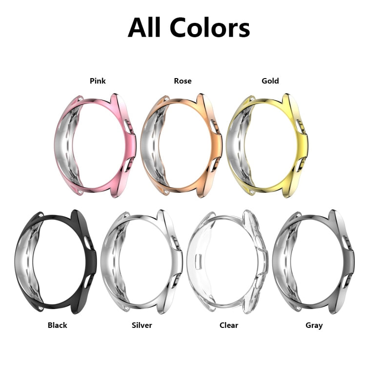 For Samsung Galaxy Watch 3 45mm Electroplating Hollow Half-pack TPU Protective Case(Gray) - Watch Cases by ENKAY