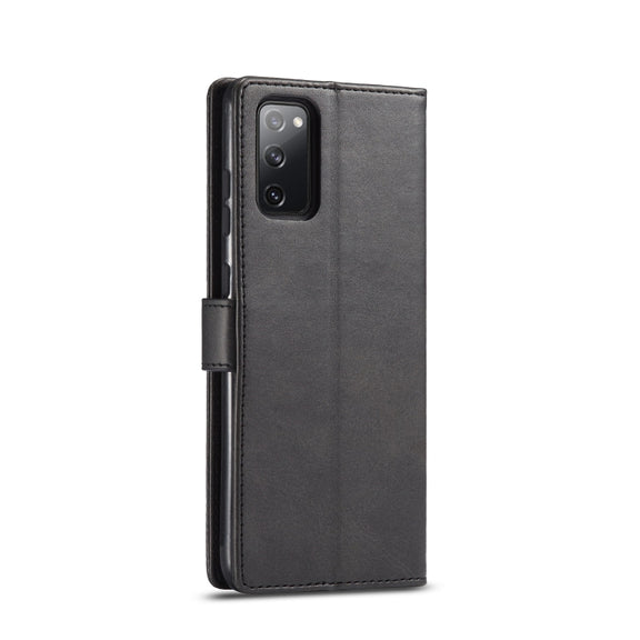For Samsung Galaxy S20 FE 5G / S20 Lite LC.IMEEKE Calf Texture Horizontal Flip Leather Case, with Holder & Card Slots & Wallet & Photo Frame(Black)