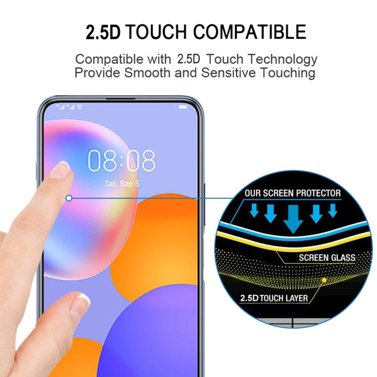 For Huawei Y9a Full Glue Full Screen Tempered Glass Film