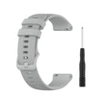 Compatible with Garmin Compatible witherunner 745 Small Grid Quick Release Watch Band with Screwdriver, Size: Free Size 22mm(Gray)