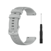 Compatible with Garmin Compatible witherunner 745 Small Grid Quick Release Watch Band with Screwdriver, Size: Free Size 22mm(Gray)