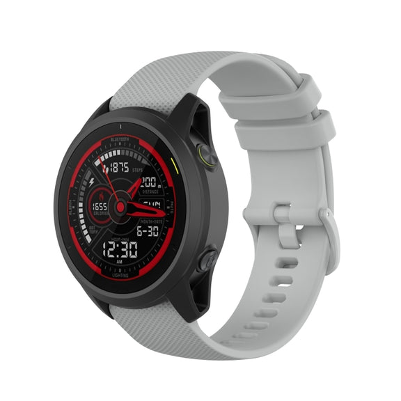 Compatible with Garmin Compatible witherunner 745 Small Grid Quick Release Watch Band with Screwdriver, Size: Free Size 22mm(Gray)