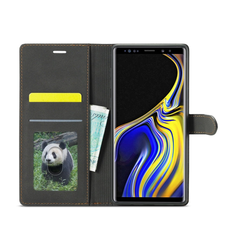 For Samsung Galaxy Note 9 Forwenw F1 Series Matte Strong Magnetism Horizontal Flip Leather Case with Holder & Card Slots & Wallet & Photo Frame(Black)