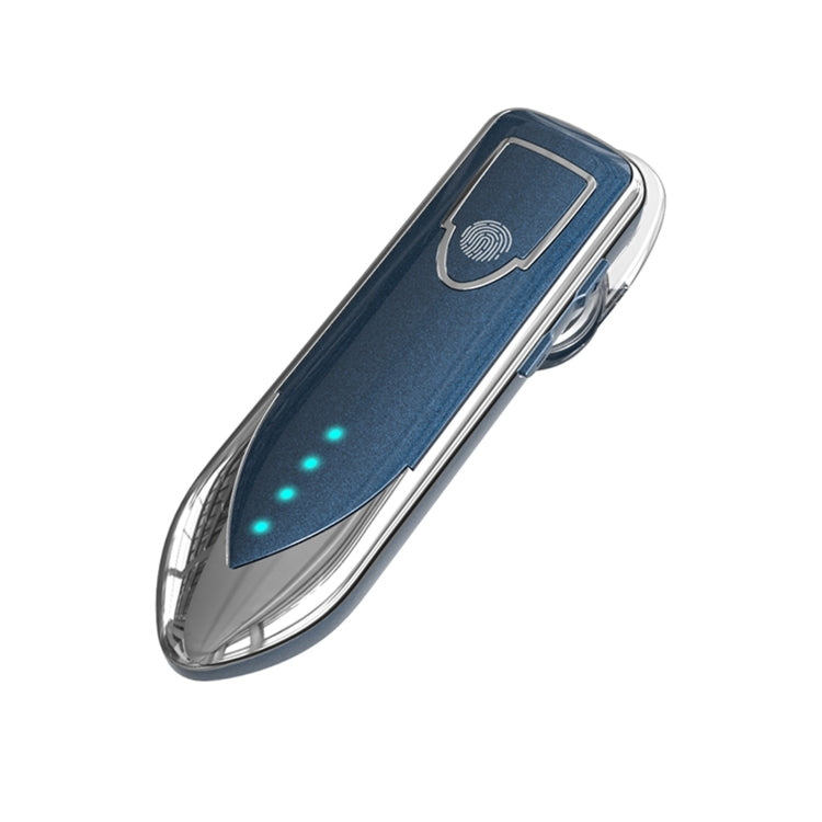 ME-3 Bluetooth 5.0 Business Style Touch Switch Bluetooth Earphone(Blue)