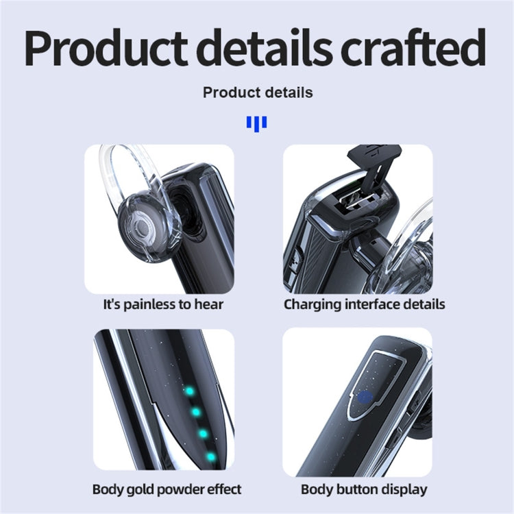 ME-3 Bluetooth 5.0 Business Style Touch Switch Bluetooth Earphone(Pink)