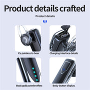 ME-3 Bluetooth 5.0 Business Style Touch Switch Bluetooth Earphone(Pink)