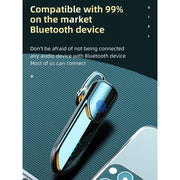 V19S Bluetooth 5.0 Business Style Fingerprint Touch Bluetooth Earphone(Purple)