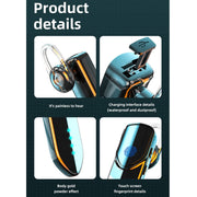 V19S Bluetooth 5.0 Business Style Fingerprint Touch Bluetooth Earphone(Pink)