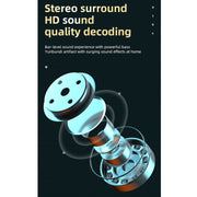 V19S Bluetooth 5.0 Business Style Fingerprint Touch Bluetooth Earphone(Silver)