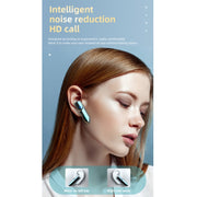 V19S Bluetooth 5.0 Business Style Fingerprint Touch Bluetooth Earphone(Silver)