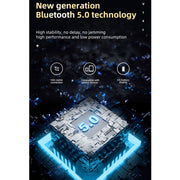 V19S Bluetooth 5.0 Business Style Fingerprint Touch Bluetooth Earphone(Silver)