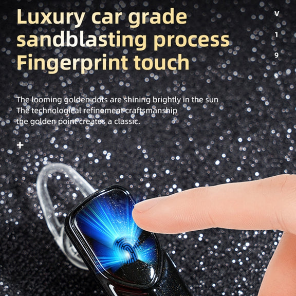 V19S Bluetooth 5.0 Business Style Fingerprint Touch Bluetooth Earphone(Silver)