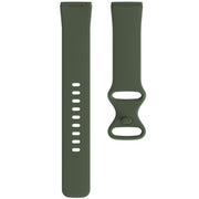 For Fitbit Versa 4 / Versa 3 / Sense 2 / Sense Silicone Watch Band, Size: L(Dark Green)