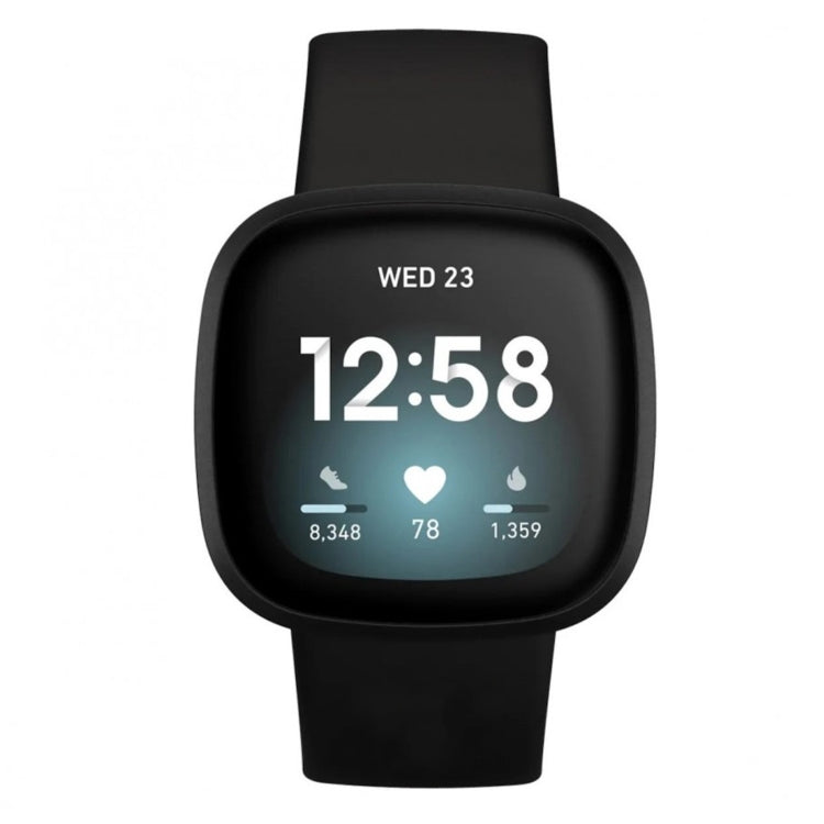 For Fitbit Versa 4 / Versa 3 / Sense 2 / Sense Silicone Watch Band, Size: L(Dark Green)