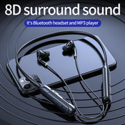 M60 8D Surround Sound Wireless Neck-mounted 5.1 Bluetooth Earphone Support TF Card MP3 Mode(Black)