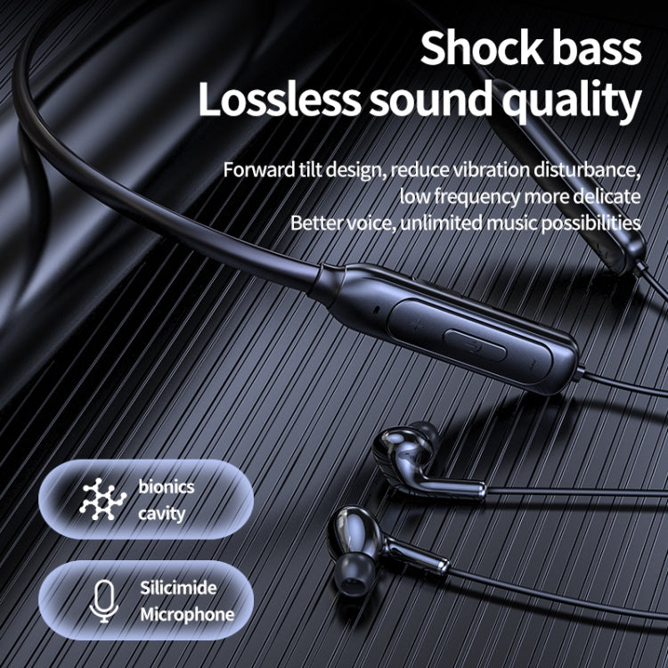 M60 8D Surround Sound Wireless Neck-mounted 5.1 Bluetooth Earphone Support TF Card MP3 Mode(Red)