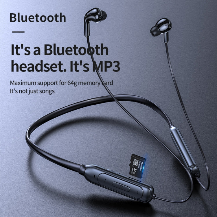 M60 8D Surround Sound Wireless Neck-mounted 5.1 Bluetooth Earphone Support TF Card MP3 Mode(Red)