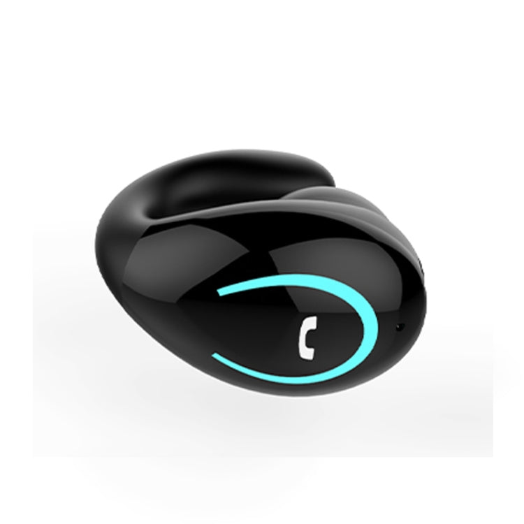 YX08 Ultra-light Ear-hook Wireless V5.0 Bluetooth Earphones Ear Clip Stereo Bluetooth Headset with Mic(Black)