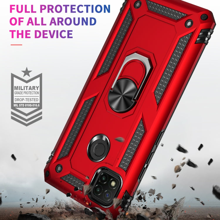 For Xiaomi Redmi 9C Shockproof TPU + PC Protective Case with 360 Degree Rotating Holder(Gold)