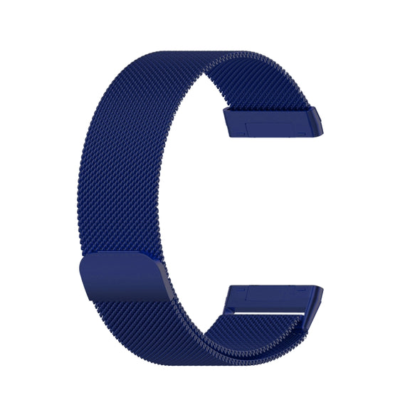 For Fitbit Versa 3 Milanese  Watch Band, Size:L 230mm(Blue)