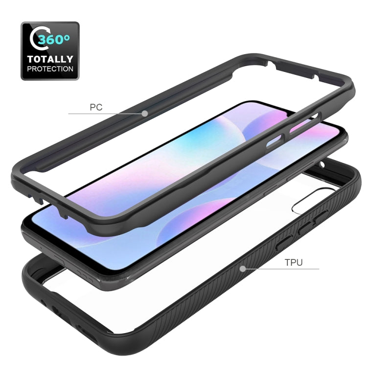 For Xiaomi Redmi 9A Starry Sky Solid Color Series Shockproof PC + TPU Protective Case(Navy Blue)