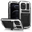 For iPhone 12 / 12 Pro R-JUST Shockproof Waterproof Dust-proof Metal + Silicone Protective Case with Holder(Silver) - free shipping - PMC TechLife - Order now!