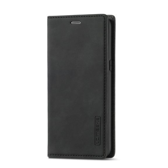 For Samsung Galaxy S8 LC.IMEEKE Strong Magnetism Ultra-thin Horizontal Flip Shockproof Matte TPU + PU Leather Case with Holder & Card Slots & Wallet(Black)