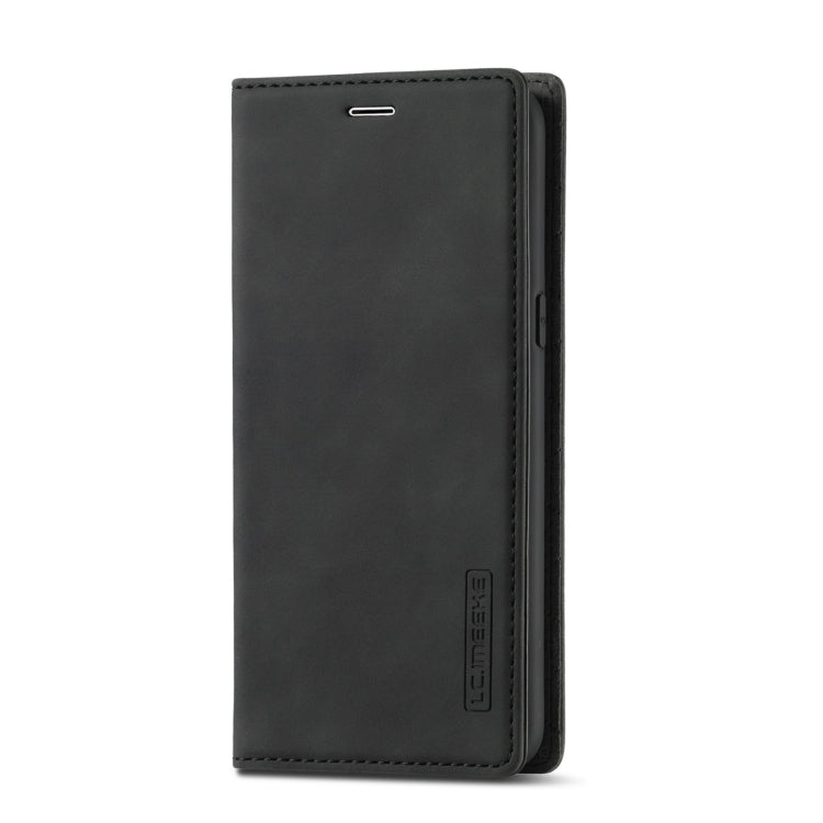 For Samsung Galaxy S8 LC.IMEEKE Strong Magnetism Ultra-thin Horizontal Flip Shockproof Matte TPU + PU Leather Case with Holder & Card Slots & Wallet(Black)