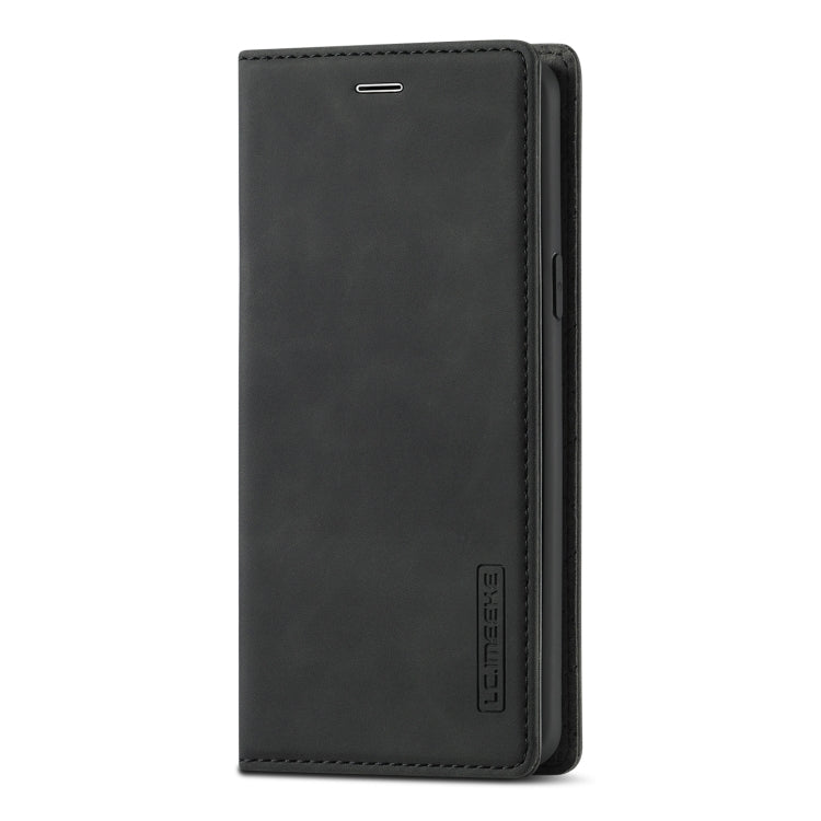 For Samsung Galaxy S9 LC.IMEEKE Strong Magnetism Ultra-thin Horizontal Flip Shockproof Matte TPU + PU Leather Case with Holder & Card Slots & Wallet(Black)