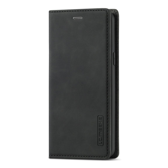 For Samsung Galaxy S9 LC.IMEEKE Strong Magnetism Ultra-thin Horizontal Flip Shockproof Matte TPU + PU Leather Case with Holder & Card Slots & Wallet(Black)