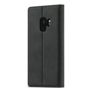 For Samsung Galaxy S9 LC.IMEEKE Strong Magnetism Ultra-thin Horizontal Flip Shockproof Matte TPU + PU Leather Case with Holder & Card Slots & Wallet(Black)
