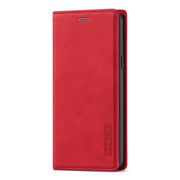 For Samsung Galaxy S9+ LC.IMEEKE Strong Magnetism Ultra-thin Horizontal Flip Shockproof Matte TPU + PU Leather Case with Holder & Card Slots & Wallet(Red)