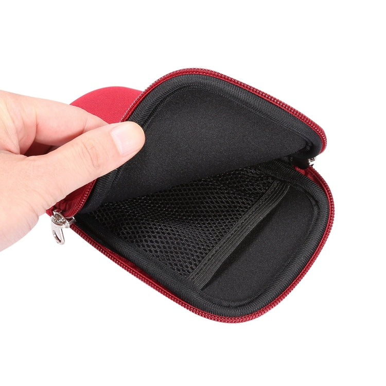 Universal Elasticity Zipper Protective Case Storage Bag with Lanyard For 6.7-6.9 inch Smart Phones(Purplish Red)