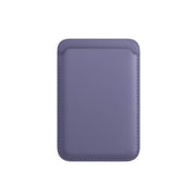 Leather Wallet Pouch Card Holder Magsafing Case for iPhone 13 Series / 12 Series (Purple)