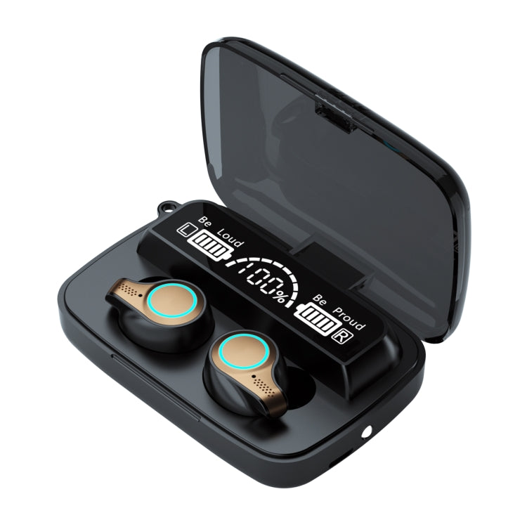 M18 Bluetooth 5.1 LED Display Screen Water-resistant Wireless Bluetooth Earphone with Charging Box