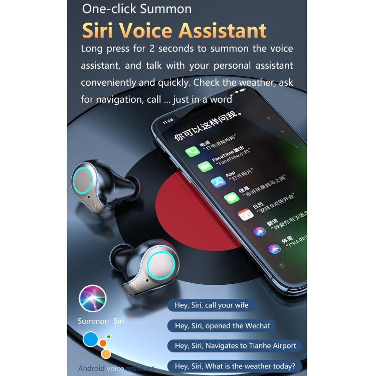 M18 Bluetooth 5.1 LED Display Screen Water-resistant Wireless Bluetooth Earphone with Charging Box