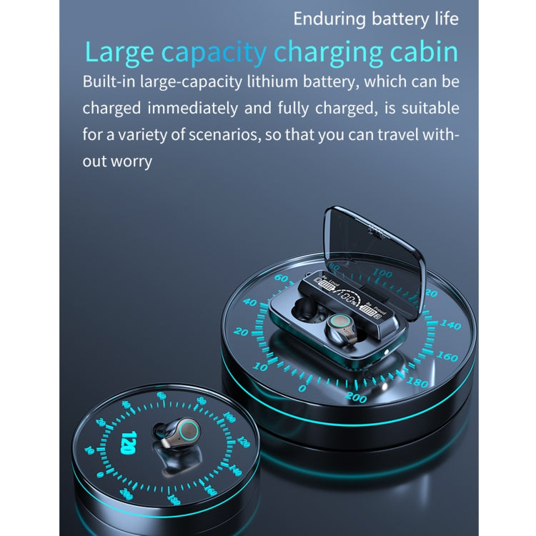 M18 Bluetooth 5.1 LED Display Screen Water-resistant Wireless Bluetooth Earphone with Charging Box
