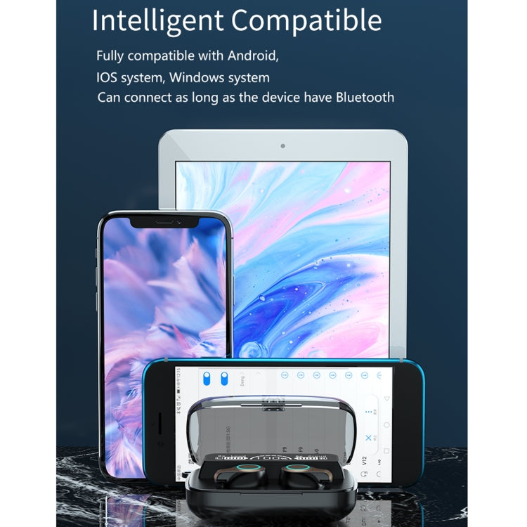 M18 Bluetooth 5.1 LED Display Screen Water-resistant Wireless Bluetooth Earphone with Charging Box