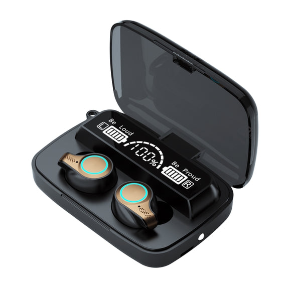 M18 Bluetooth 5.1 LED Display Screen Water-resistant Wireless Bluetooth Earphone with Charging Box