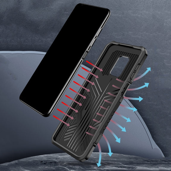For Huawei Y9a Armor Warrior Shockproof PC + TPU Protective Case(Blue)