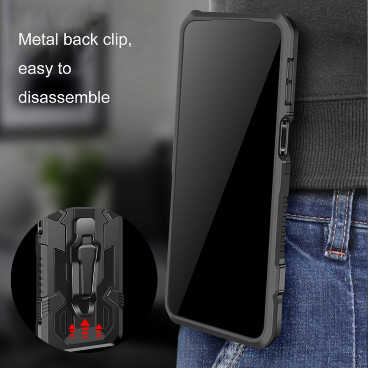 For Huawei Y9a Armor Warrior Shockproof PC + TPU Protective Case(Blue)